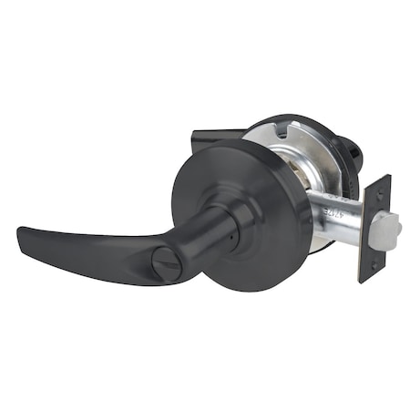 Schlage Grade 1 Bath/Bedroom Privacy Lock, Athens Lever, Non-Keyed, Matte Black Finish, Non-Handed ND40S ATH 622